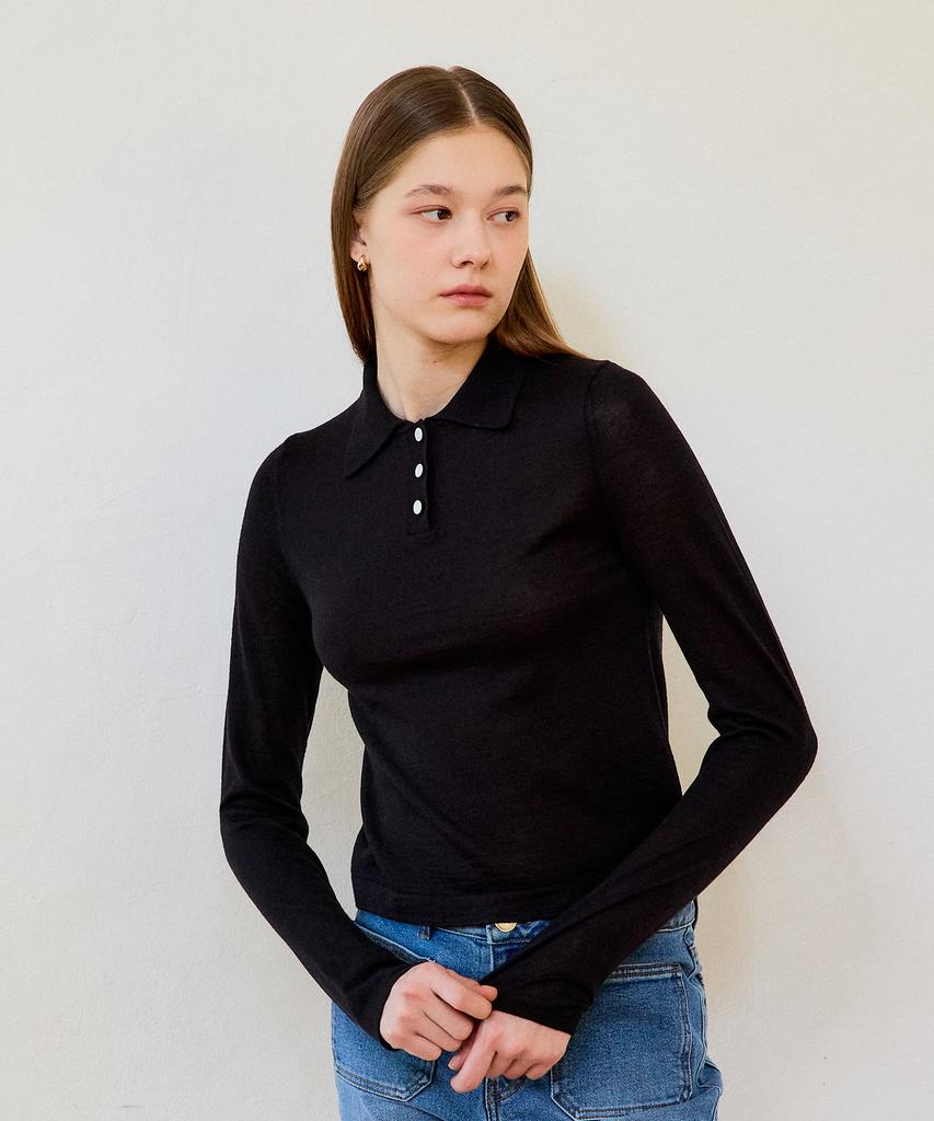 Leumeme Doillon Knit Top Black