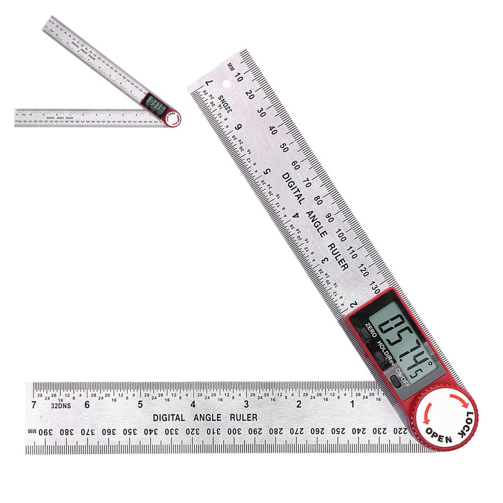 Angle Finder 360° Digital Display  Stainless Steel Portable Electronic Measuring Ruler for Wo
