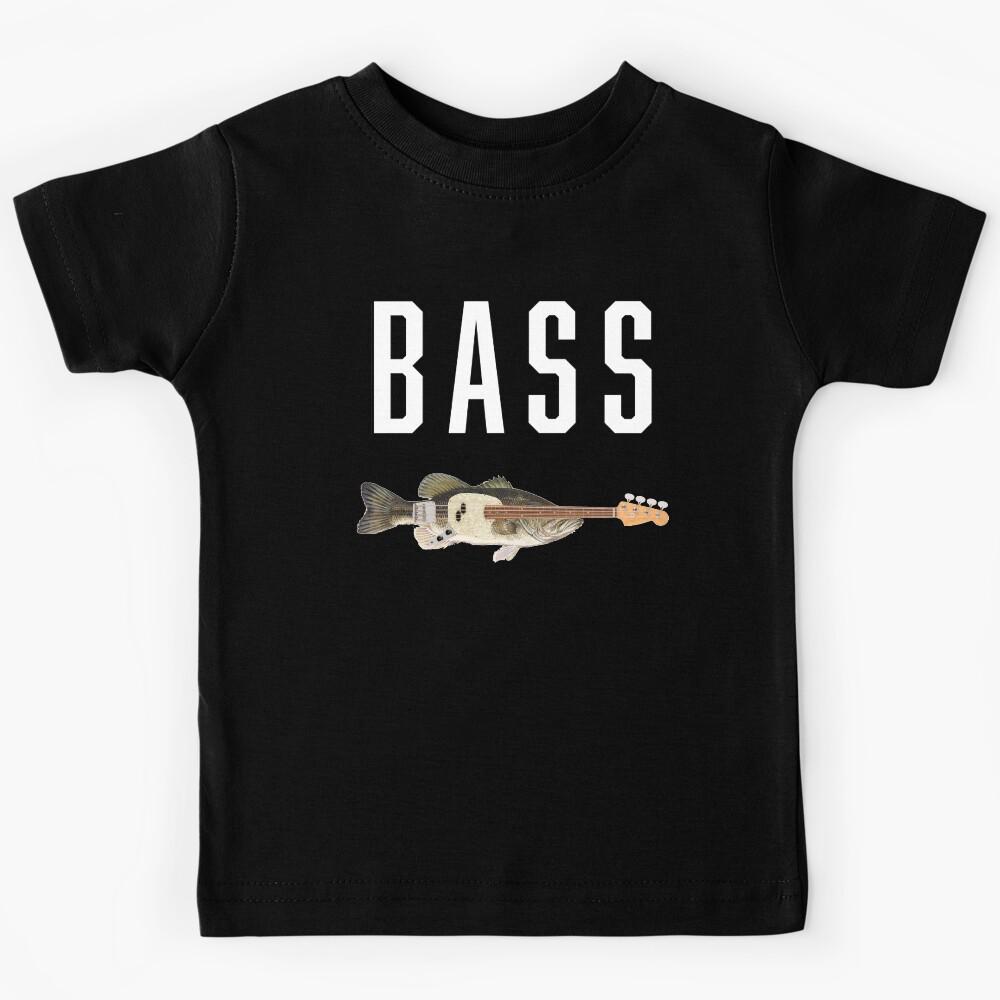 Funny Bigmouth Bass Bass guitar Kids T-Shirt 150