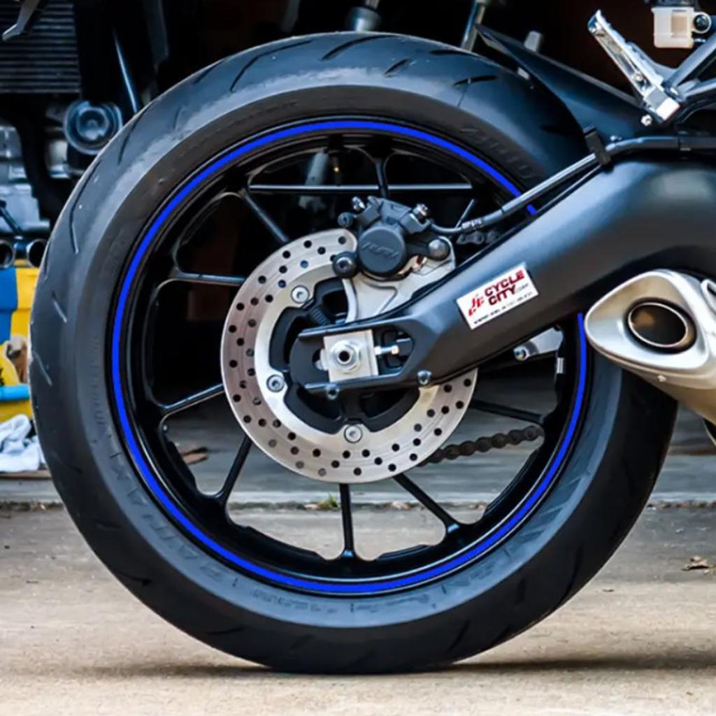 16 ks Samolepky na pneumatiky motocyklu a auta, ozdobné proužky, univerzální reflexní samolepka na kolo, páska na ráfek kola motocyklu 17"18"