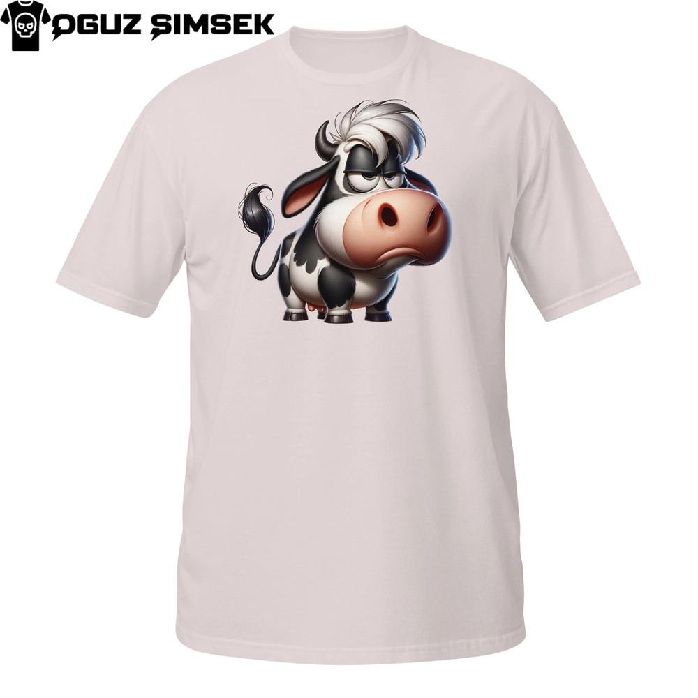 

Mad Cow Shirt – Humorous Grumpy Cartoon Cow Graphic Tee S