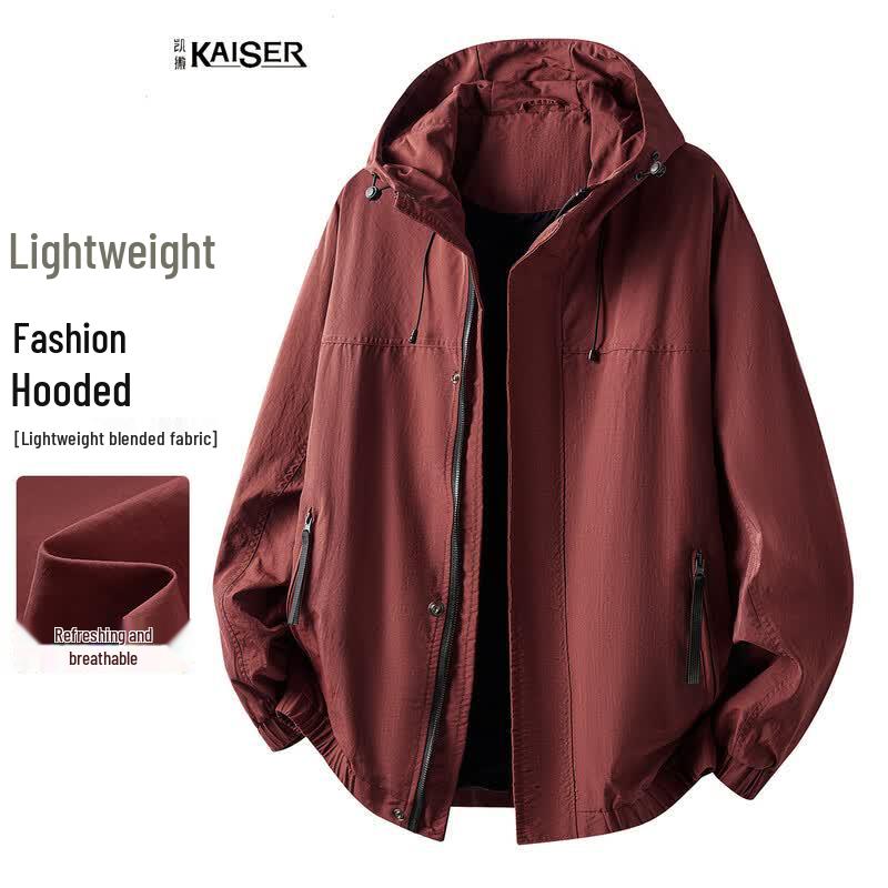 Caesar Men s Lightweight Hooded Jacket 2XL