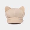 Cute Cat Ear Octagonal Hat For Women Summer Sun Protection Breathable Cotton Casual Style