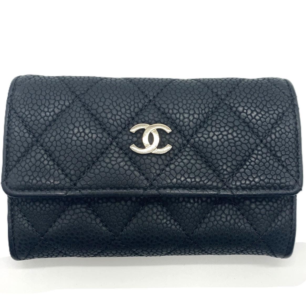

Used LOUIS VUITTONCard Case black leather unisex