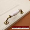 European Zinc Alloy Ceramic Handle: Modern Black & White Cabinet and Wardrobe Pull