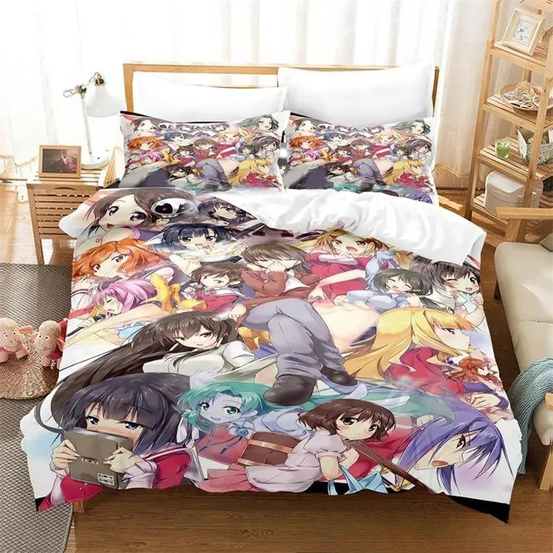Fashion 3D Print Anime The World God Only Knows Bedding Set Boys Girl Twin Queen King Size Duvet Cover Pillowcase Bed Boys Adult