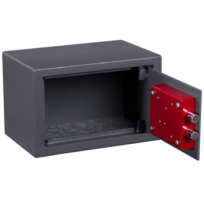 Coffre-fort brihard - serrure à clé - parois 1,5 mm - porte 4 mm - 10,8 l