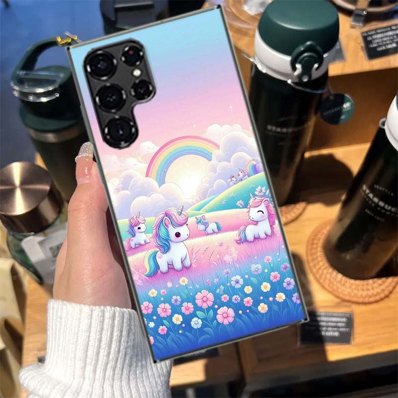 Cute Unicorn Baby Cases Phone Case for Samsung Galaxy S26 Ultra S25 Edge S24 S23 FE S21 Plus S20 S22 Cover TPU Capa Shell Shockp