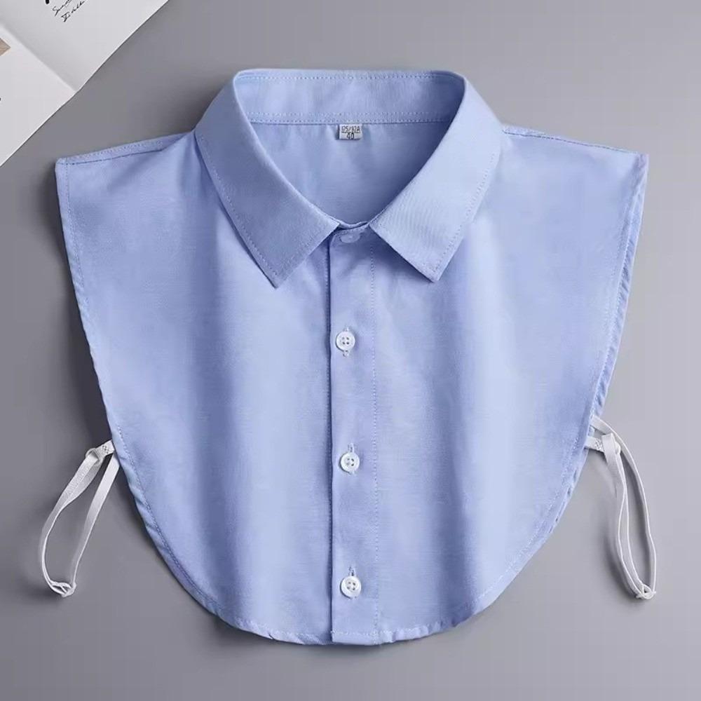 Adjustable Straps Cotton Fake Collar Fashion False Blouse Collar Simple Lapel Half Shirt  Office