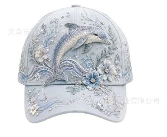 Fashion hot-selling marine baseball cap 1D digital printing marine animal baseball cap to picture free design 1D print