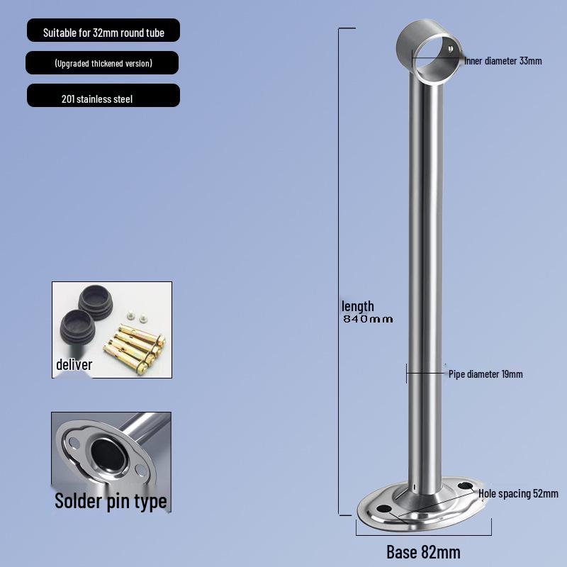 Stainless Steel Ceiling Mounted Clothes Drying Rack Flange Rod 