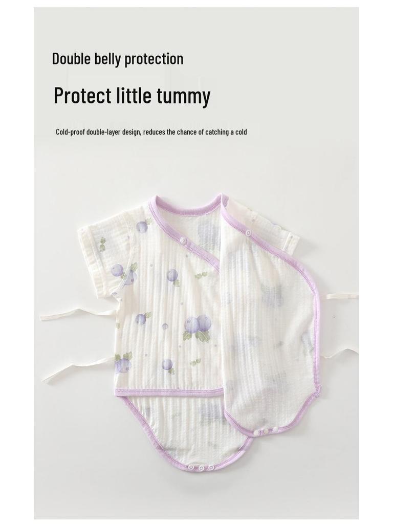 Ademende Zomer Katoen Baby Outfit: Lichtgewicht, Zweetabsorberend & Zacht voor 0-1 Jarigen