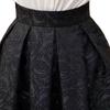 Jupe bustier taille haute pour femme, jupe plissée en jacquard, printemps et automne