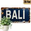 Piece D FLAT for Decoration Only Retro Style Aluminum License Plate Bali Themed Decorative License Plate