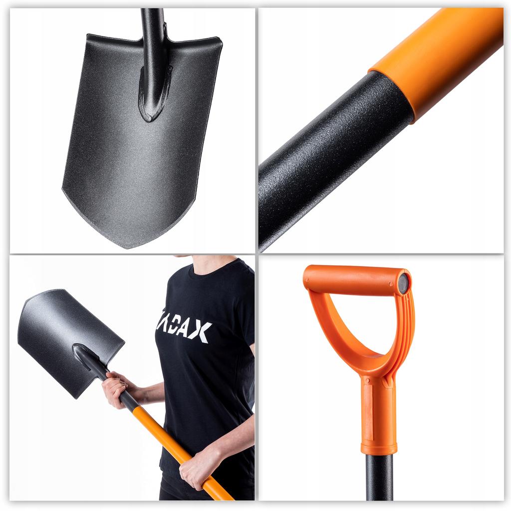 KADAX Spade Shovel Sharp 125cm Metal Garden Hardened Ergo Handle