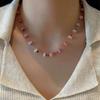 Dopamine Ethnic Retro Beaded Colorful Pearl Choker Necklace - Niche High-End Fashion