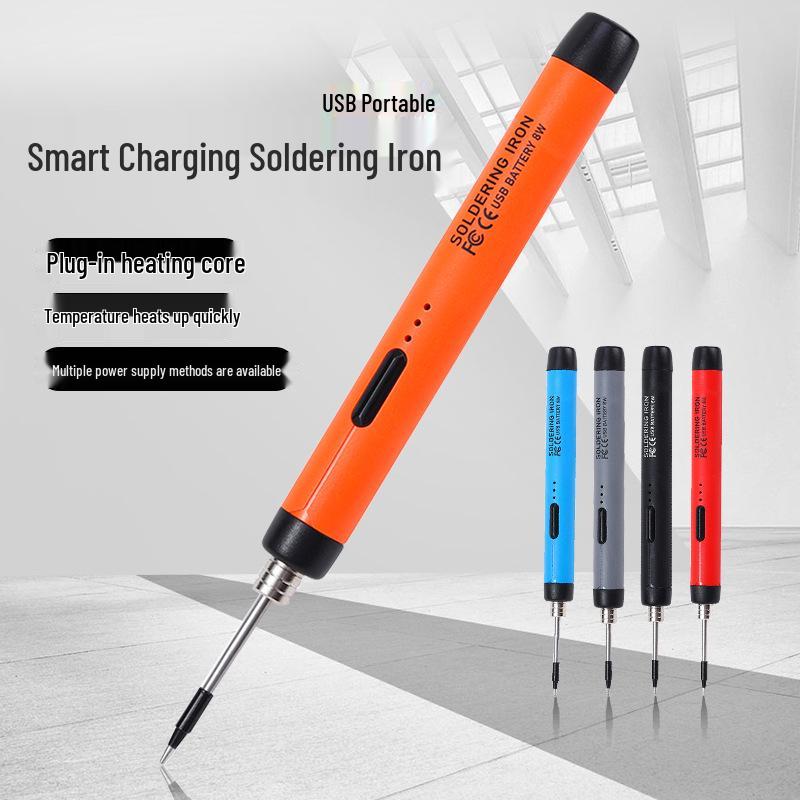 Wireless USB Rechargeable Soldering Iron with Internal Heating and Battery, Hot Stamping, Smoke Code Set