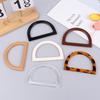 2Pcs D Shape Bag Handles Diy Replacement Handbag Tote Handles Decorative Bag Handles Purse Crochet Bags Making Supplies