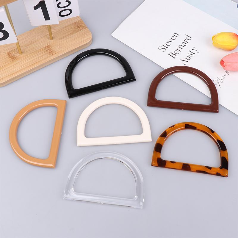 2Pcs D Shape Bag Handles Diy Replacement Handbag Tote Handles Decorative Bag Handles Purse Crochet Bags Making Supplies