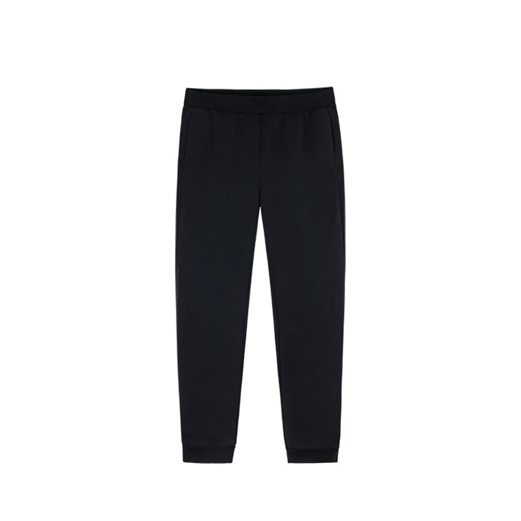 Anta Training Series Solid Color Mid-Rise Comfortable Breathable Tapered Sports Pants Women pants Black 162447329-2