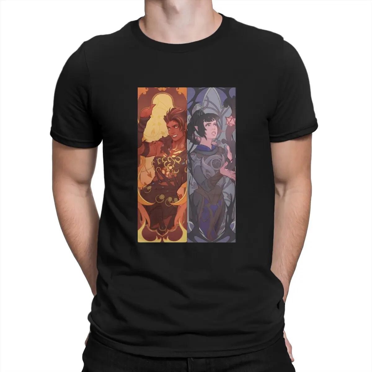 Chibi Karlach T Shirts Men Cotton Cool T-Shirt Round Collar Astarion Gale Baldurs Gate 3 Tee Shirt Short Sleeve Clothing Prin... S разноцветный