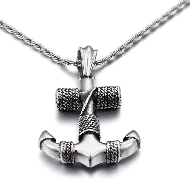 Fashion Anchor Metal Pendant Punk Men s Motorcycle Hip Hop Jewelry European American Style
