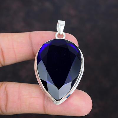 Faceted Tanzanite Quartz Pendant 925 Sterling Silver Pendant Handmade Elegant Jewelry Natural Gemstone Pendant Amazing Jewelry Gifts For Mom