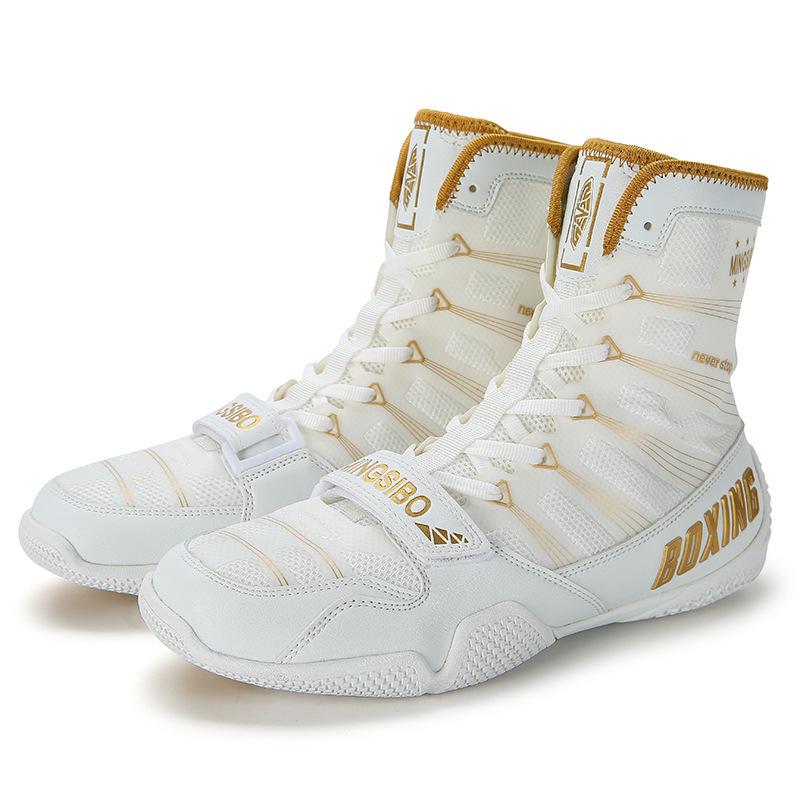 Men's High-Top Boxing Shoes - Breathable Foot Protection for Training and Competition