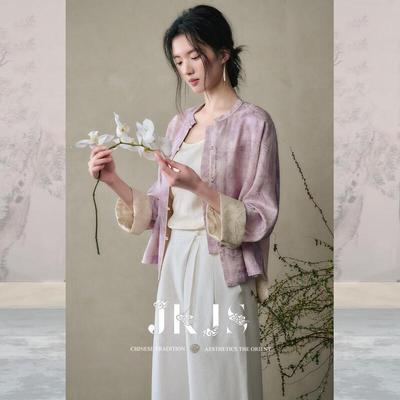 JK&JS Floral Jacquard New Chinese Style Jacket