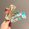 New Korean fashion Retro Hair Claws Clamp Hollow Geometric Square flower Pattern Ponytail Hair Grabbing Clips for Women