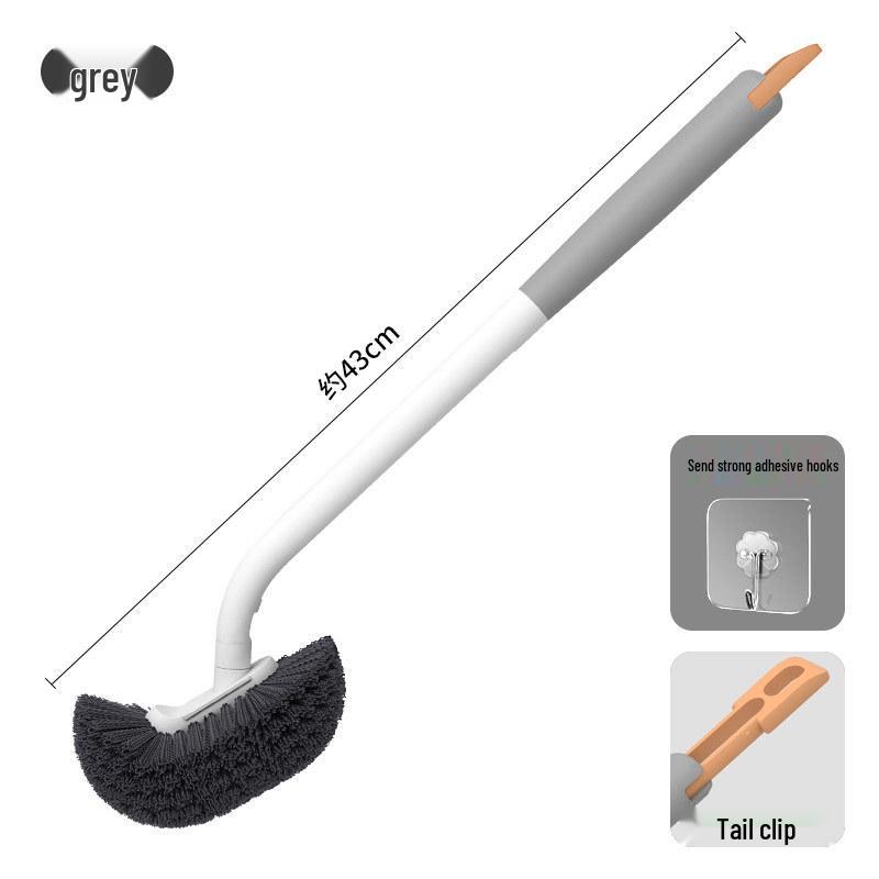 Wall-Mounted Long Handle Toilet Brush with Concave Base - No Dead Angle for Efficient Bathroom Cleaning