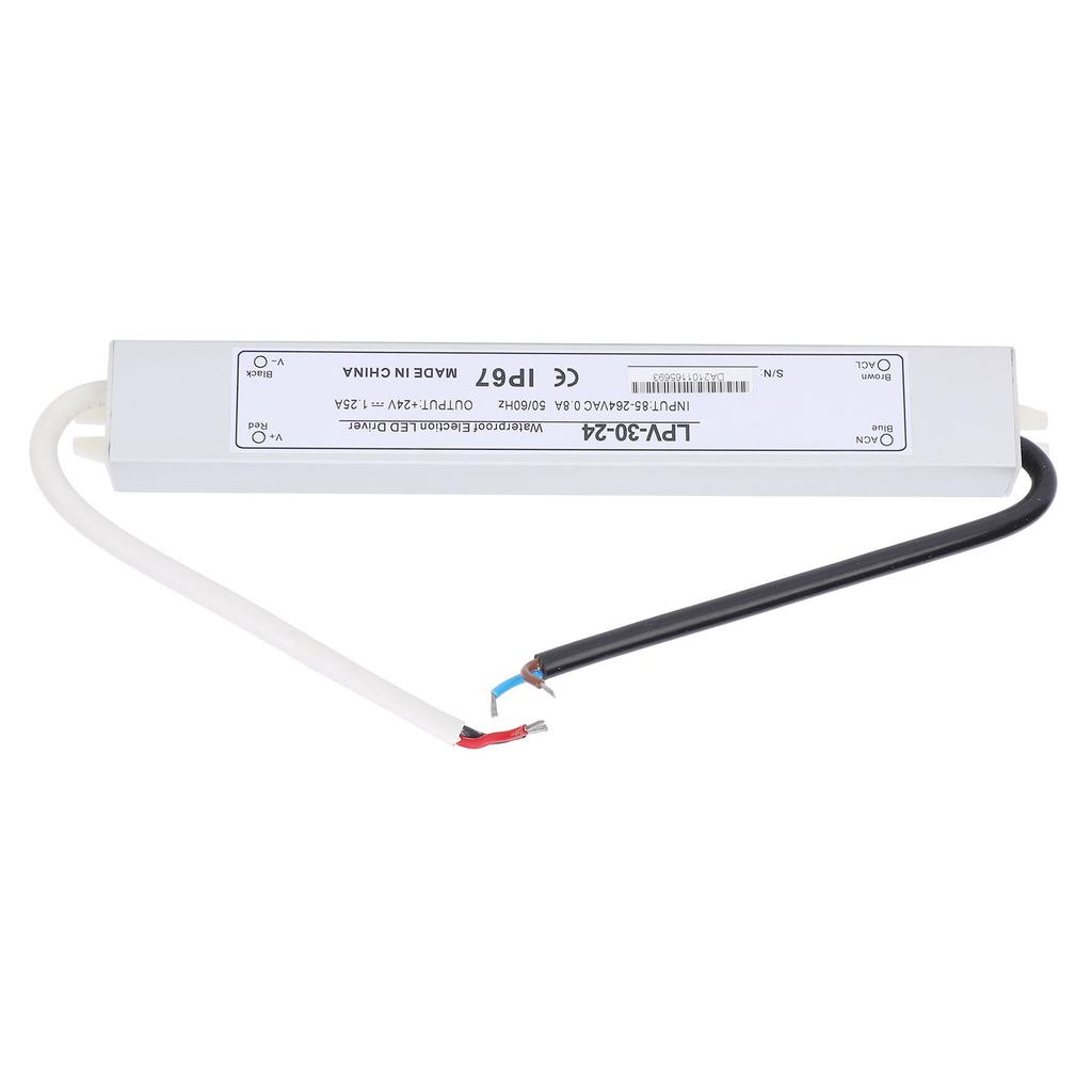 BERM Waterproof Power Supply Aluminum Alloy Switch Transformer Driver DC24V 30W LPV-30-24
