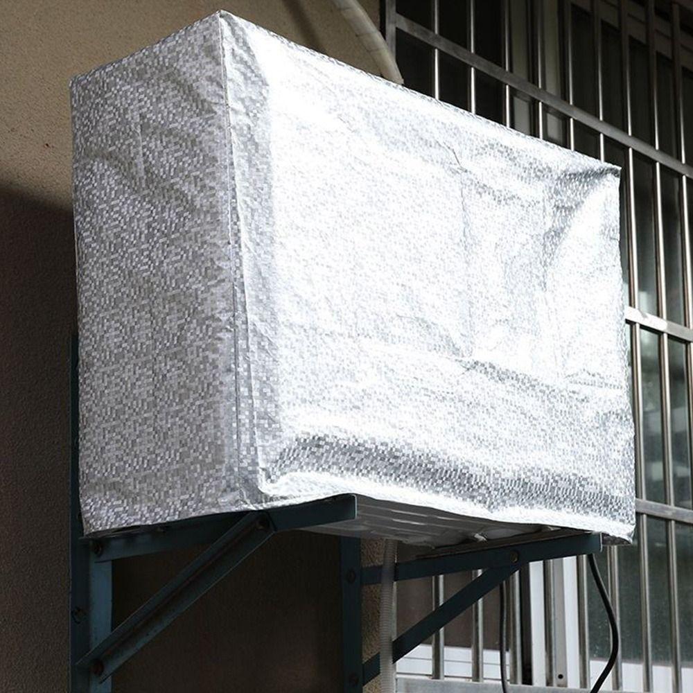 Silver Air Conditioner Cover Thickened Sunscreen Cover New Air Conditioner Heat-insulating  Outdoor
