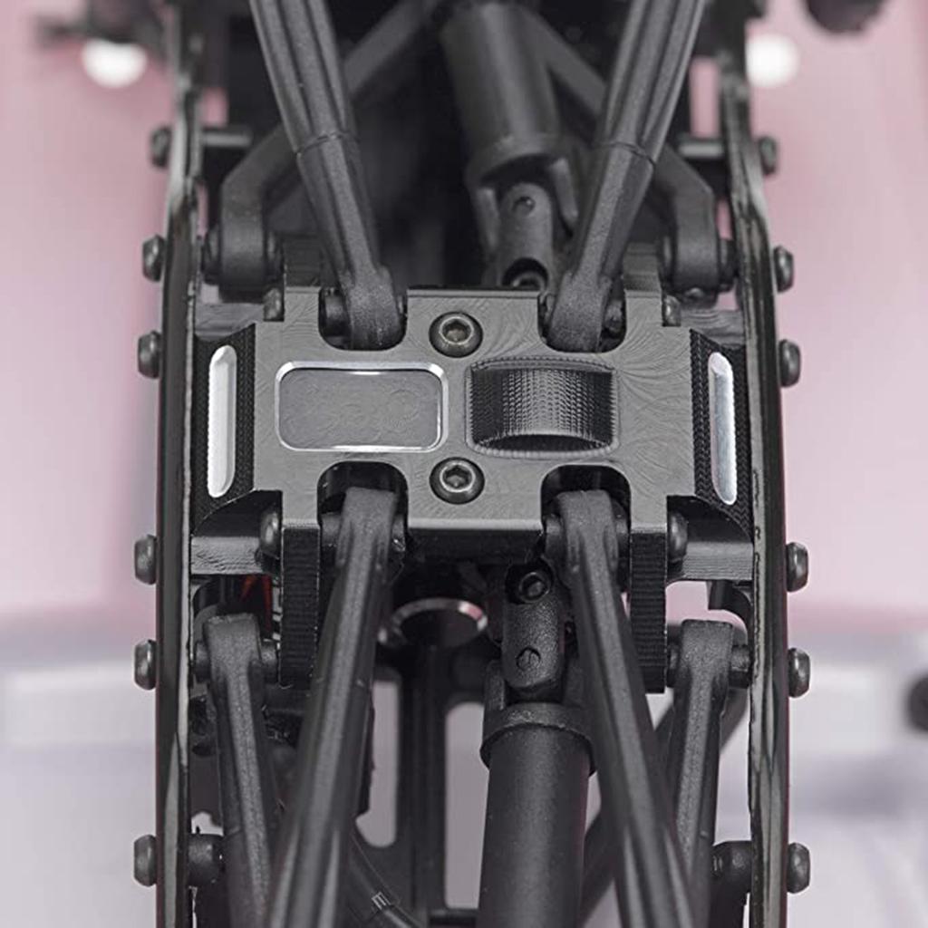 Aluminiumlegering Växellåda Base Skid Protection Plate Chassi Pansarbyten för 1/24 Axial SCX24