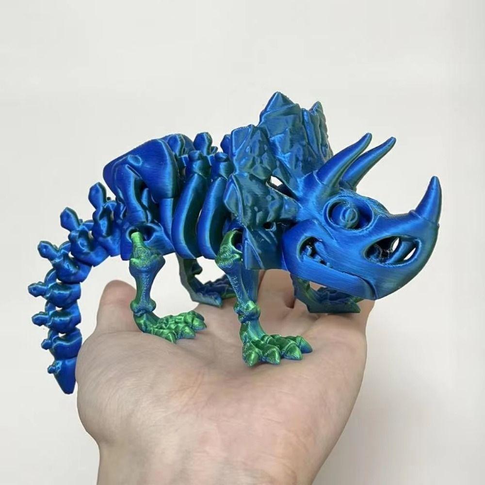 Candy Color 3D Printed Crystal Dinosaur Crystal 3D Articulated Dinosaur Toys  Kid Gift