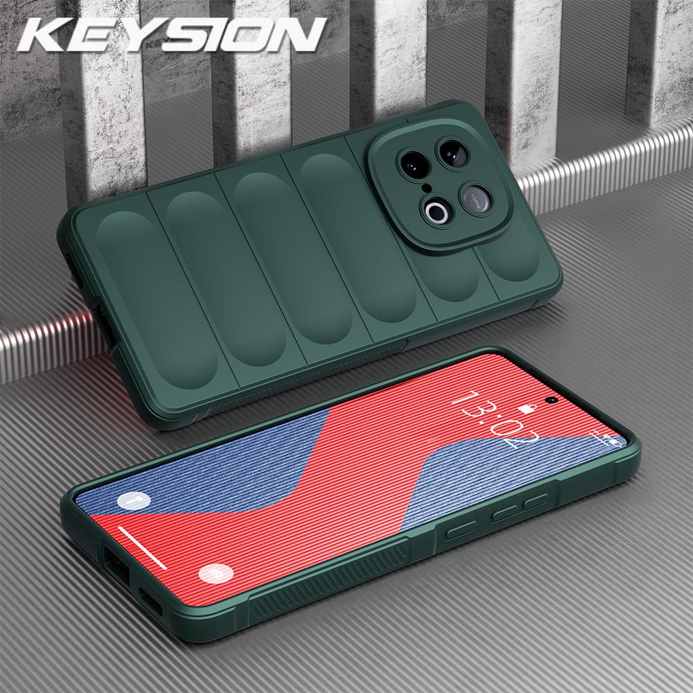 KEYSION Shockproof Matte Case for IQOO Z10 Turbo 5G Anti-skid Soft Silicone Phone Back Cover for VIVO IQOO Z10 Turbo Pro 5G