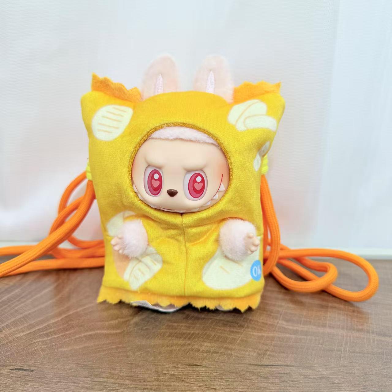 

Только одежда 10 см Каваи Лабубу Плюшевая игрушка Картофельные чипсы Кукуруза Животное Акула Динозавр Пчела Комбинезон Одежда Лабубу Подарок для детей