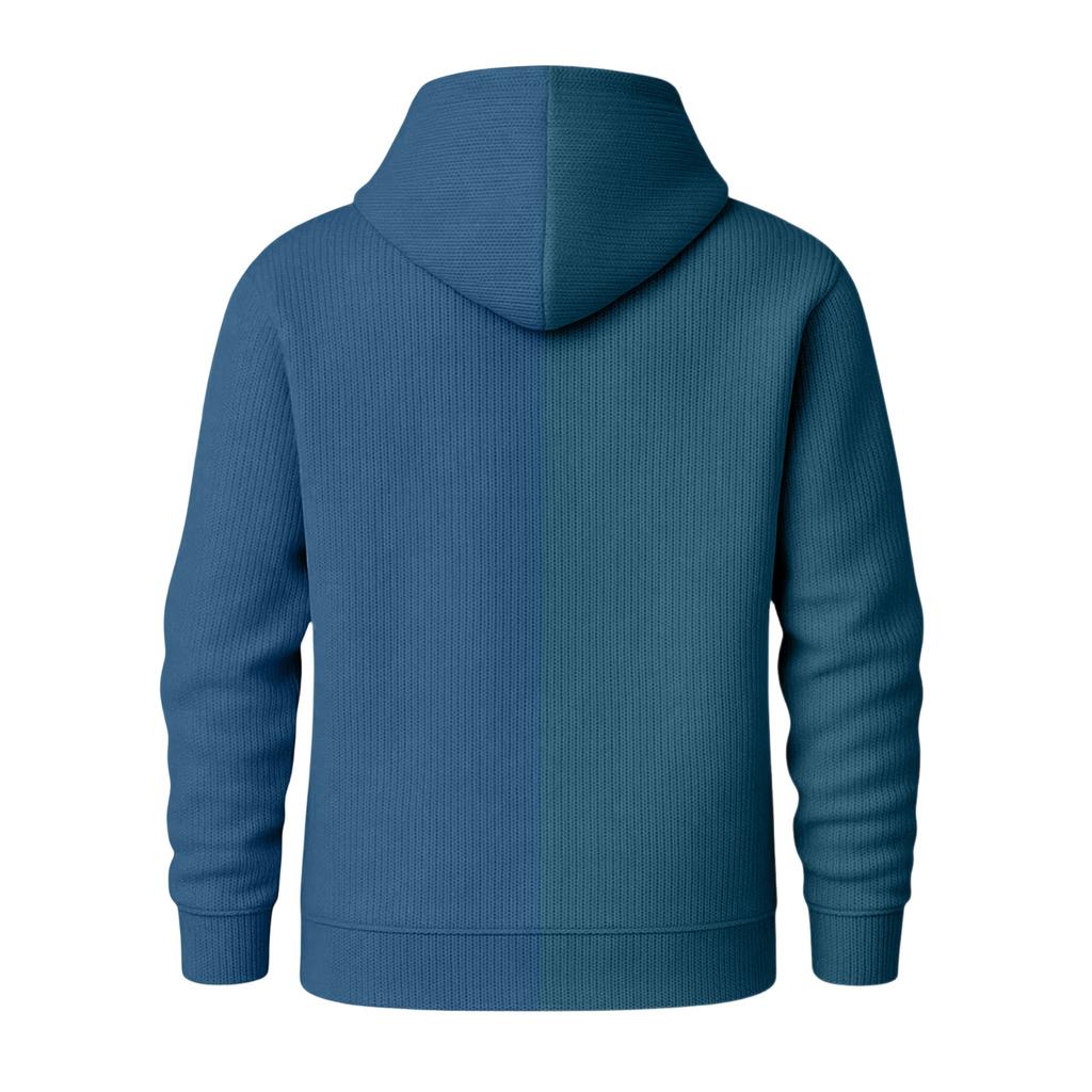 Men's Leisure Loose Three Clicks Color Clashing Hooded Hood Hoodie