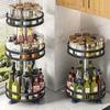 360°Rotation Spice Rack Organizer Jar Cans Non-Skid Storage Tray for Seasonings Kitchen Storage Rack Kitchen Accessories