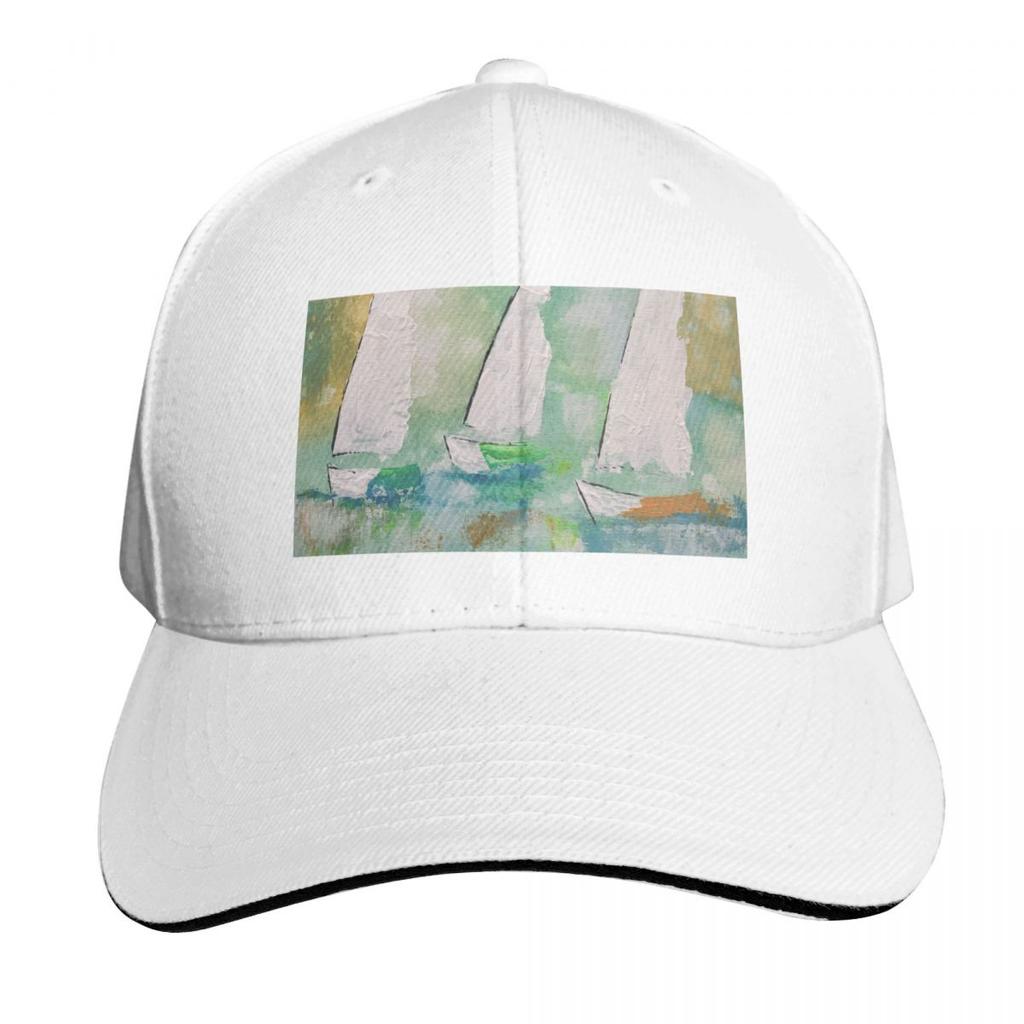 Sailboats On the Sea Baseball Cap Luxury Caps Mountaineering Luxury Hat Golf Hat Unisex Hats Unisex Womens
