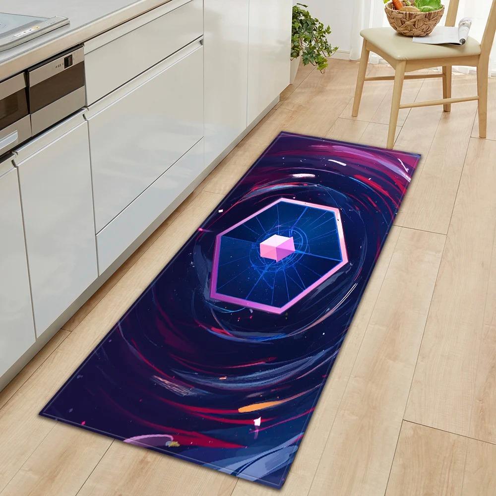 Creative Colorful Geometric Pattern Home Kitchen Floor Mat Door Front Decoration Floor Mat