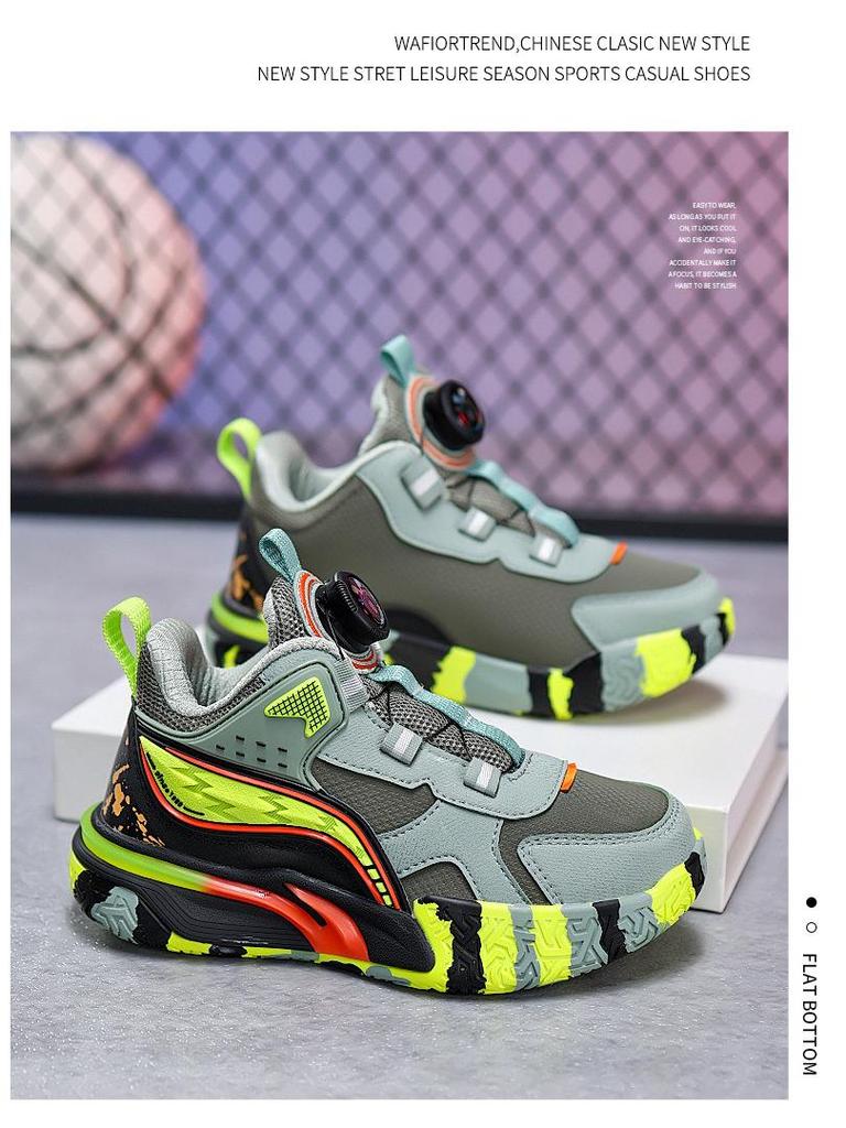 Bobodou Kids' 2025 Autumn/Winter Waterproof Leather Sports Shoes - Non-slip, Soft Sole, Boys' Running Sneakers