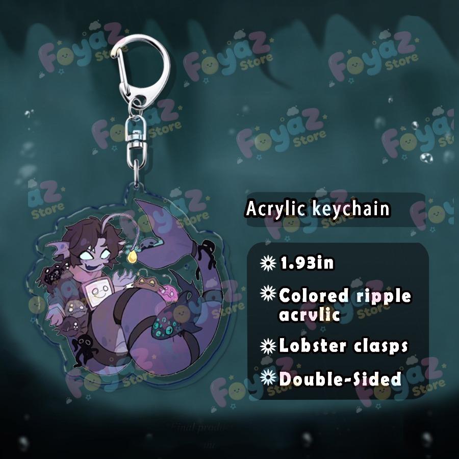 Pressure Horror Game Keychain Accessories Bag CharmsSebastian Solace Gamer Cartoon Keyrings Jewelry Fans Freinds Gift