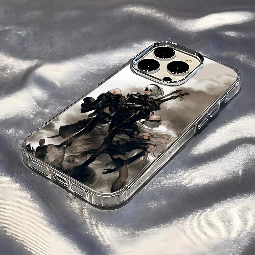 N-NieR A-Automata Phone Case For IPhone 17 Pro Max 16 15 14 Pro Max IPhone 13 Pro Max 11 Plus Transparent Cover