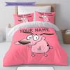 Mut Feiger Hund Horror Benutzerdefinierter Name Muster Bettwäsche Steppdecke Set Bettbezug Kissenbezug Zuhause Geburtstagsgeschenk(1 * Bettbezug + 2 * Kissenbezug, ohne
