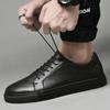 Mode Herren Echtleder Schwarz Sneaker Herren Lässige Sommer Herbst Schuhe Mann Mode Neuankömmling Handgefertigt Outdoor Freizeit Spaziergang Flats