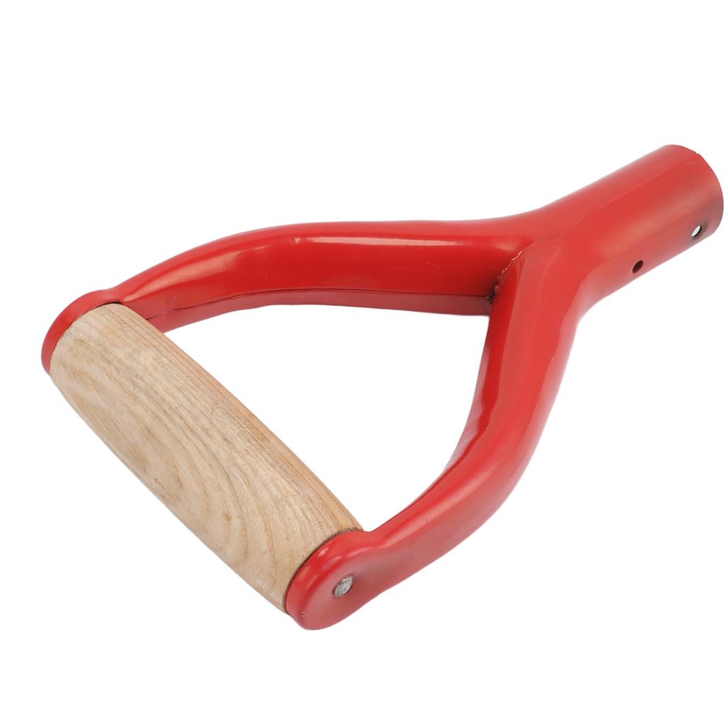 Shovel Handle Y Shaped 12.22in Inside Diameter Replacement Spade Handle with Wooden Grip for Garden Digging Raking Tool