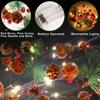 Battery Operated Pinecone Red Berry LED Fairy String Lights Christmas Easter Home Decor Pine Needle Garland Lamp