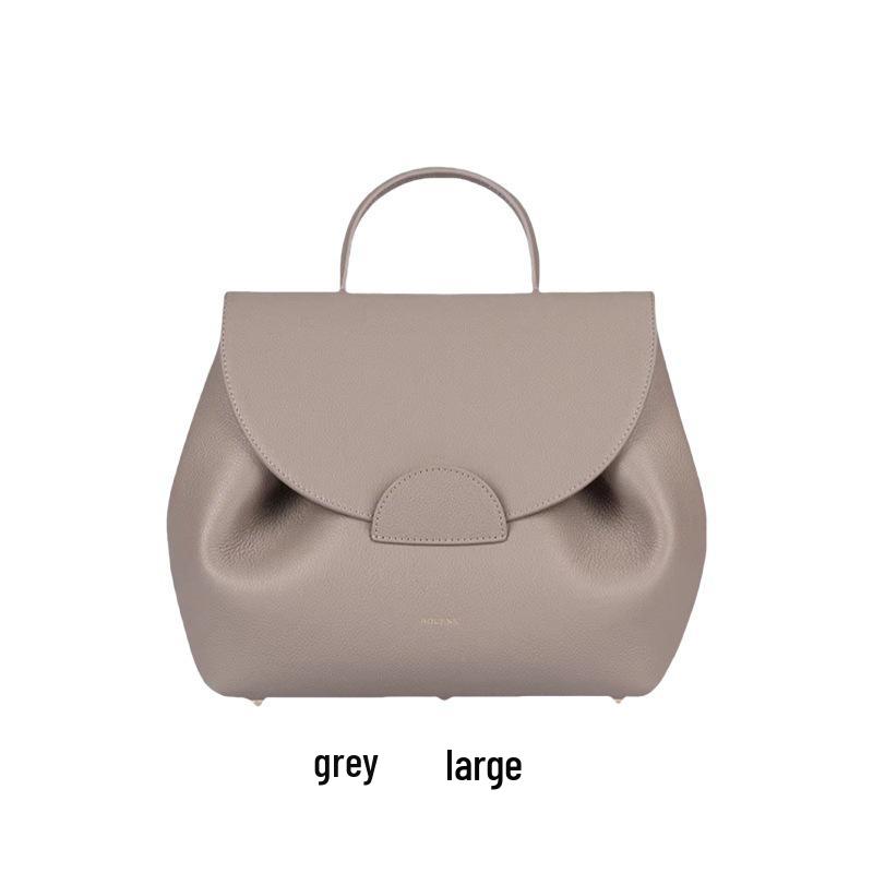 Polene Lychee Pattern Genuine Leather Crossbody Bag - Niche Design Handbag