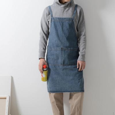 Denim Canvas Apron Bib Adjustable Strap for Adults Woodworking Gardening Work